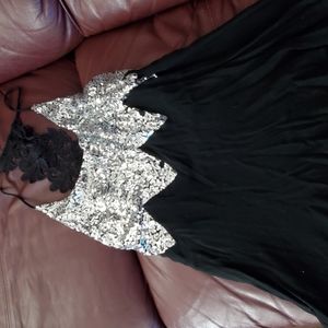Black Tank top with sequins